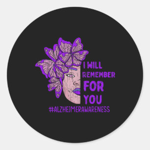 Adesivo Lembrar-me-ei, para ti, do Alzheimer Awarenes