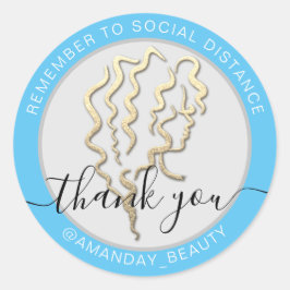 Adesivo Lembre-Se De Manter A Bela Distância Social Obriga