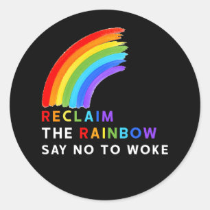 Adesivo Lembre-Se De Que O Arco-Íris Diz Não Ao Woke Lgbt