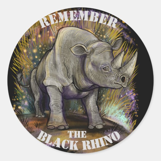 Adesivo Lembre-se do Black Rhino (Frente)