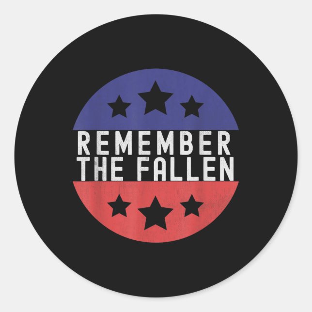 Adesivo Lembre-Se Do Dia Do Memorial Fallen _ (Frente)