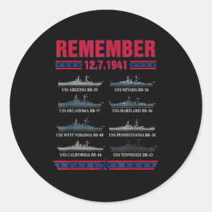 Adesivo Lembre-se do memorial day de pearl harbor 7 de dez