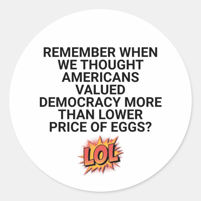 Adesivo Lembre-se quando pensamos em Preço Menor (Frente)