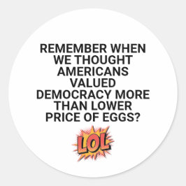 Adesivo Lembre-se quando pensamos em Preço Menor