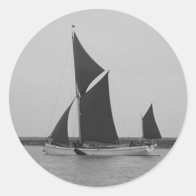 Adesivo Lembrete de Barcaça de Vela (Frente)