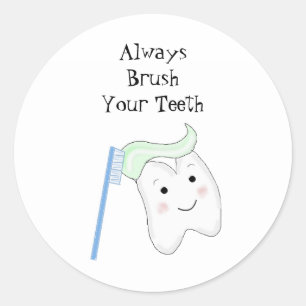 Adesivo Lembrete de Escovação Dental
