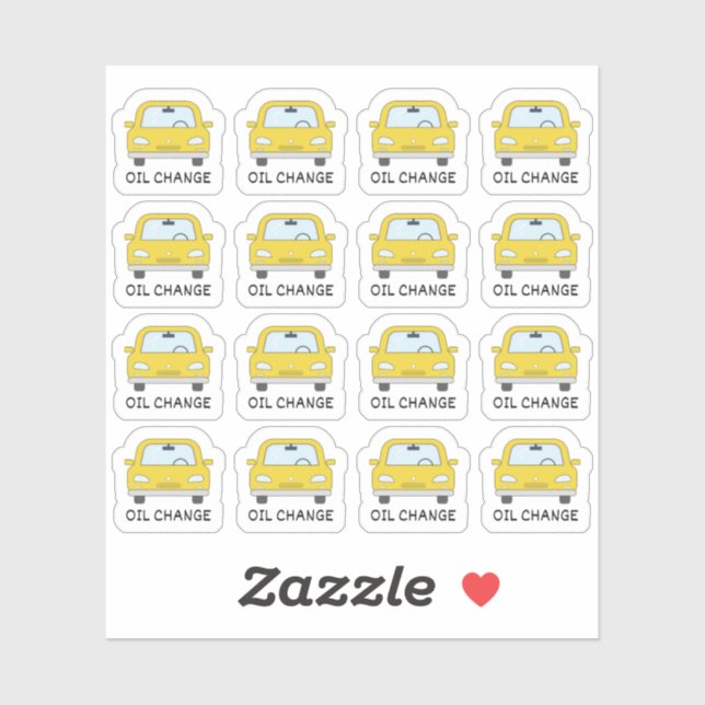 Adesivo Lembrete de mudança de óleo de manutenção de autom (Folha)