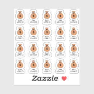 Adesivo Lembrete de Pagamento do Empréstimo Planejador de