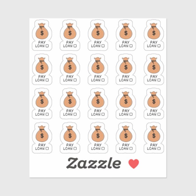 Adesivo Lembrete de Pagamento do Empréstimo Planejador de  (Folha)