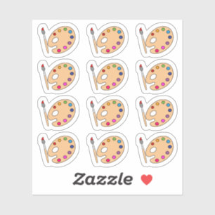 Adesivo Lembrete de Paleta de Pintura em Cavalete Bujo Pla