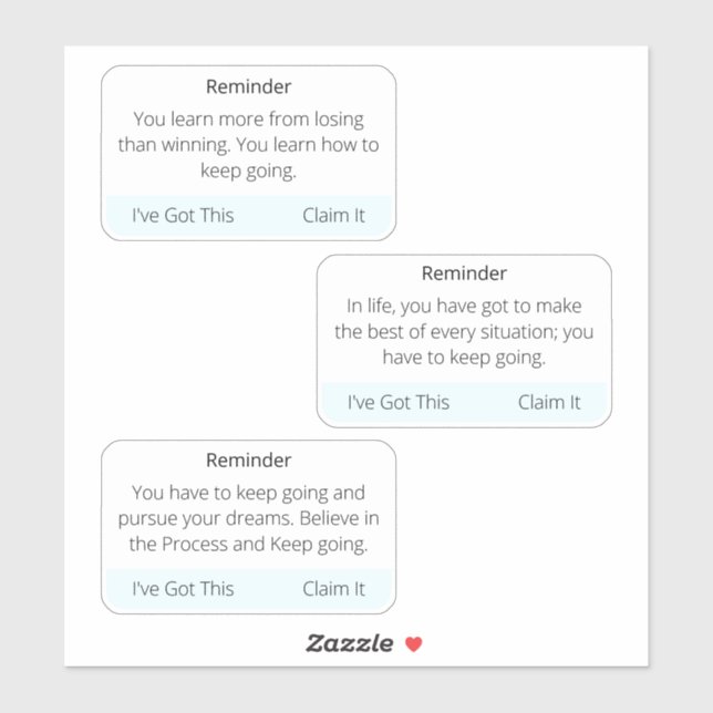 Adesivo Lembrete de texto Saúde mental Continua a Aceder 3 (Folha)