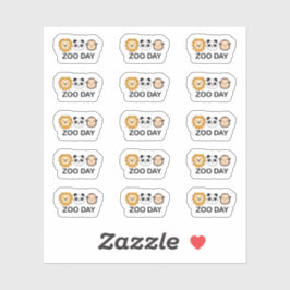 Adesivo Lembrete do Dia do Zoológico Planejador de Visita 