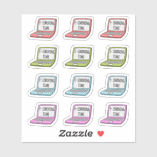 Adesivo Lembrete do E-Learning Home Schooling do Laptop Pl