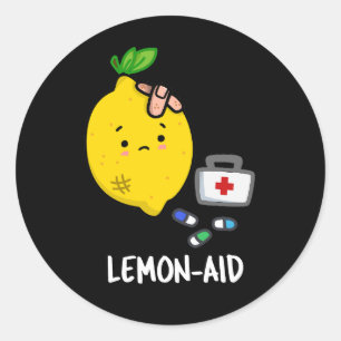Adesivo Lemon-aid Funny First Aid Lemon Pun Dark BG