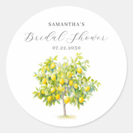 Adesivo Lemon Citrus Aquarela Chá de Noiva 
