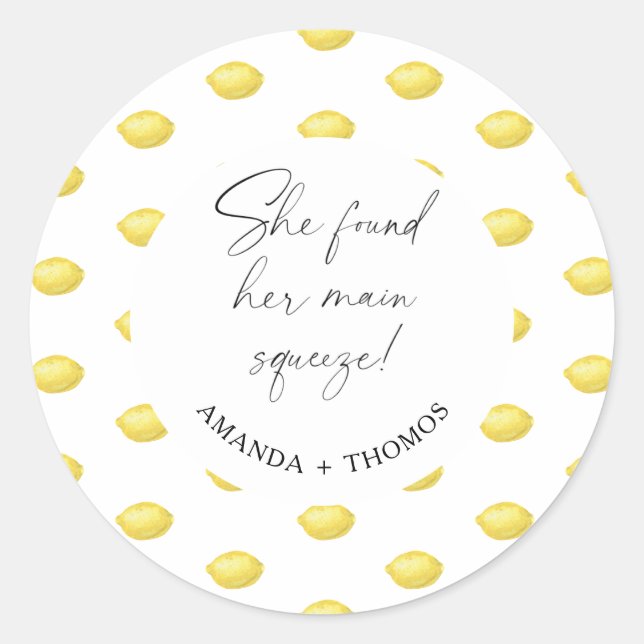 Adesivo Lemon Citrus - Ela encontrou seu principal aperto (Frente)