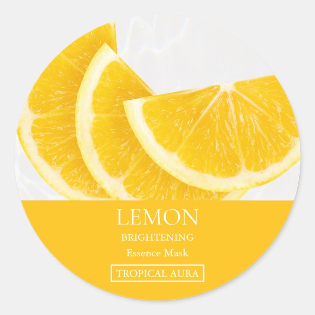 Adesivo Lemon Facial Mask Label (Frente)