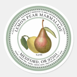 Adesivo LEMON PEAR Marmalade 1930 Vintage Verde