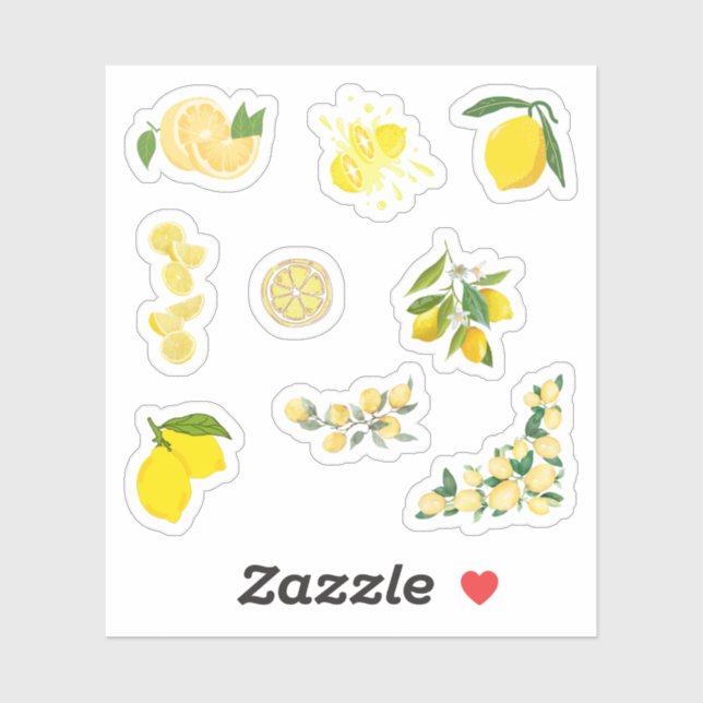Adesivo Lemon Stickers (Folha)