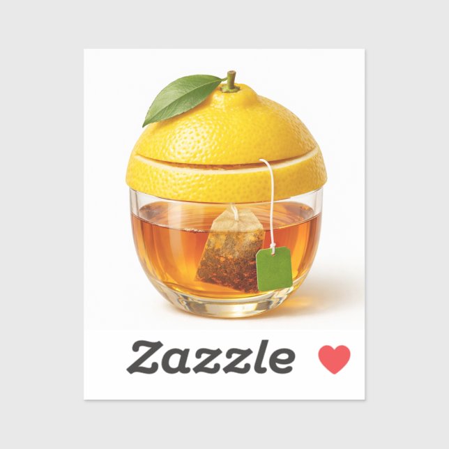 Adesivo Lemon Tea Illustration Vinyl Sticker (Folha)