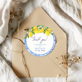 Adesivo Lemon-Themed Mediterranean Tiles Wedding