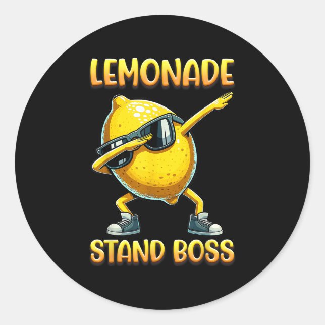 Adesivo Lemonade Stand Boss Summer Entrepreneur Legal Lemo (Frente)