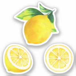 Adesivo Lemons Watercolor Citrus
