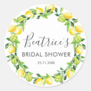 Adesivo Lemons Wreath Chá de panela Obrigado
