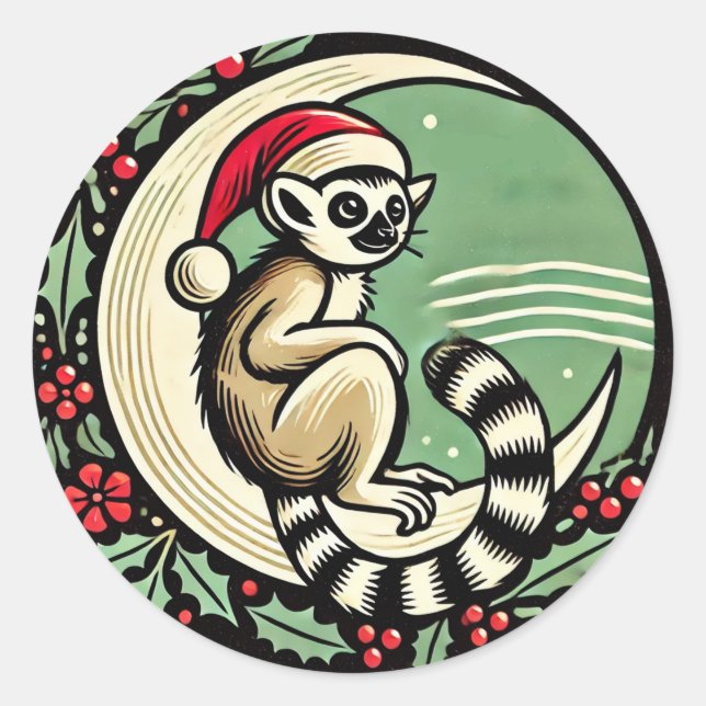 Adesivo Lemur de Natal (Frente)