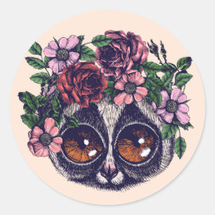 Adesivo Lemur floral doce