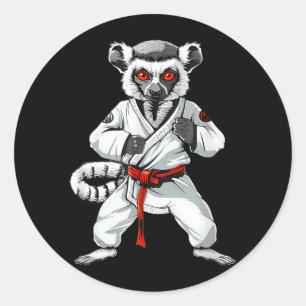 Adesivo Lêmure de Kickboxing Taekwondo Caratê MMA Engraçad