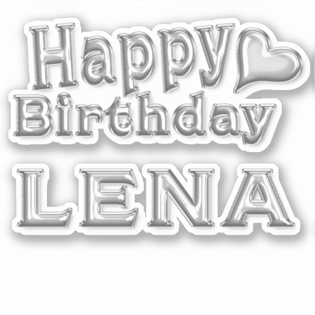 Adesivo Lena Happy Birthday silver Aufkleber Sticker (Frente)