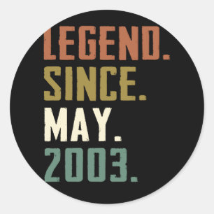 Adesivo Lenda de 19 anos desde maio de 2003 19 anos