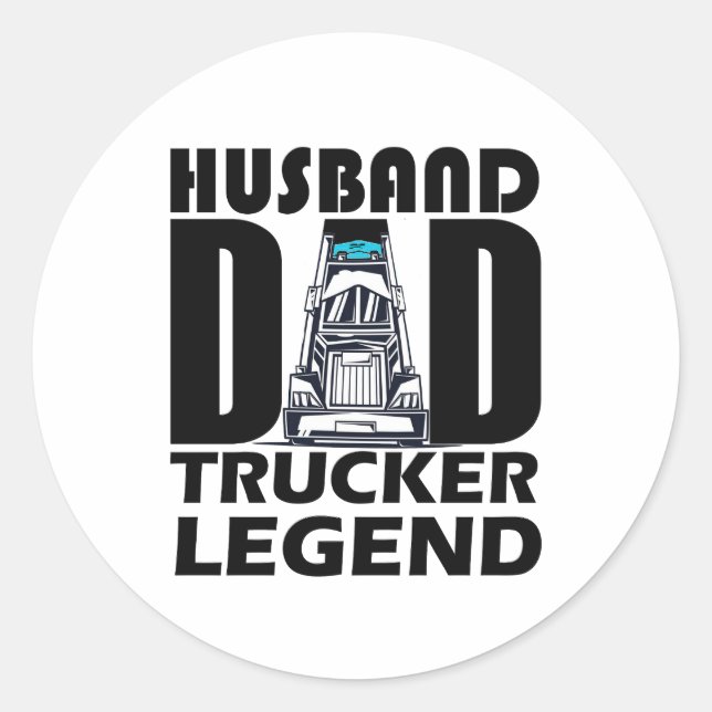 Adesivo lenda de caminhoneiro pai do marido para pai, pres (Frente)