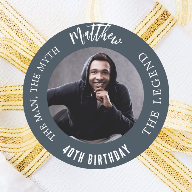 Adesivo Lenda do mito da cinza de carvão de aniversário (Criador carregado)