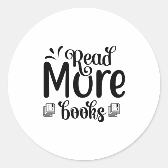 Adesivo Lendo arte Ler mais livros (Frente)