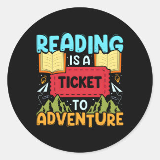 Adesivo Lendo livro de professores de adventure Library