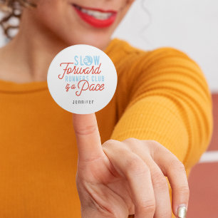 Adesivo Lentos Runners Club Funny Cote Texto Azul Laranja