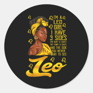 Adesivo Leo Afro Black Woman É o meu Sinal Zodiac de Anive