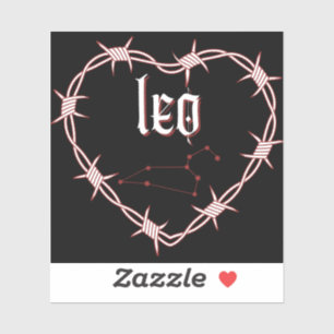 Adesivo Leo Constulation Gothic Barbed Wire Design