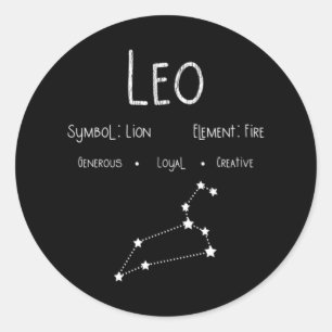 Adesivo Leo Horoscope Astrology - Sinal de Estrela de Aniv