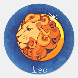 Adesivo Leo Horoscope Sinal Lion Símbolo Astrologia Stick