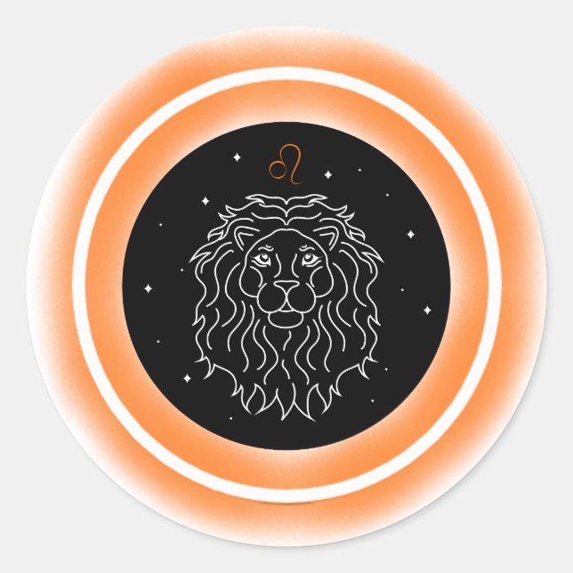 Adesivo Leo Symbol – Minimal Astrology Emblem (Frente)