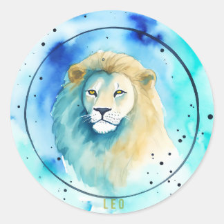 Adesivo Leo Watercolor Zodiac Sticker