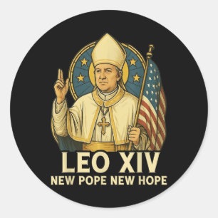 Adesivo Leo Xiv Novo Papa Novo Sinalizador De Esperança No