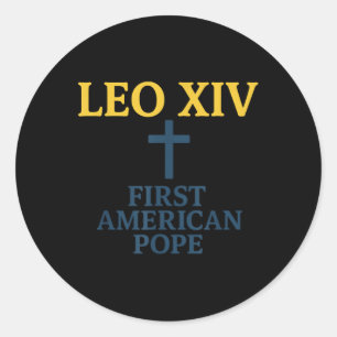 Adesivo Leo Xiv Primeiro Design do Papa Americano