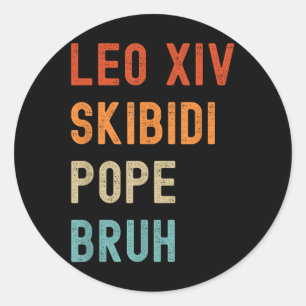 Adesivo Leo Xiv Skibidi Papa Bruh Novo Papa Leo Xiv Engraç