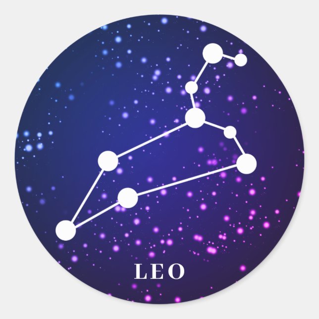 Adesivo Leo Zodiac Constelação Design (Frente)
