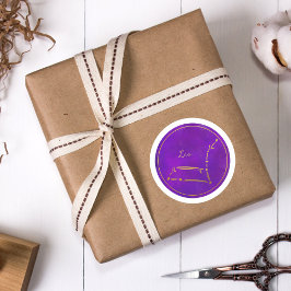 Adesivo Leo Zodiac - Símbolo Gold Foil Constelação