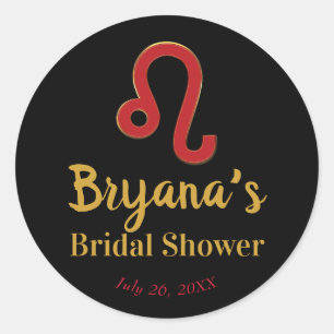 Adesivo LEO Zodíaco Julho Agosto Astrologia Chá de Noiva